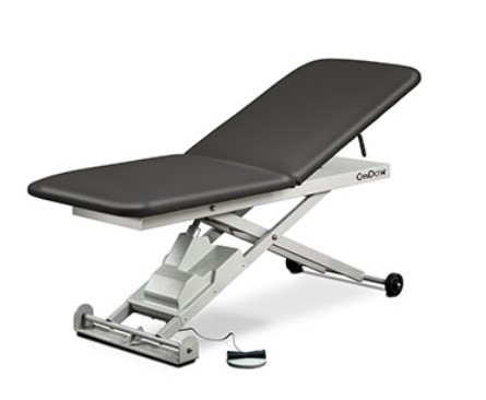 CANDO HI-LOW TREATMENT TABLE, 2-SECTION, UPHOLSTERED TOP, ADJUSTABLE BACKREST, 72" x 27"